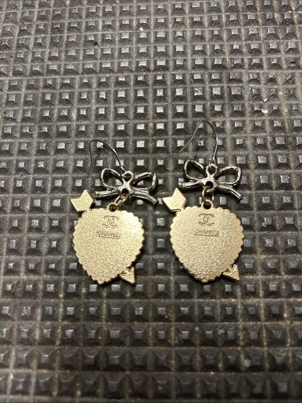 Authentic Charms Chanel from Zipper Pulls on Repurposed, Vintage Earrings - Picture 4 of 8